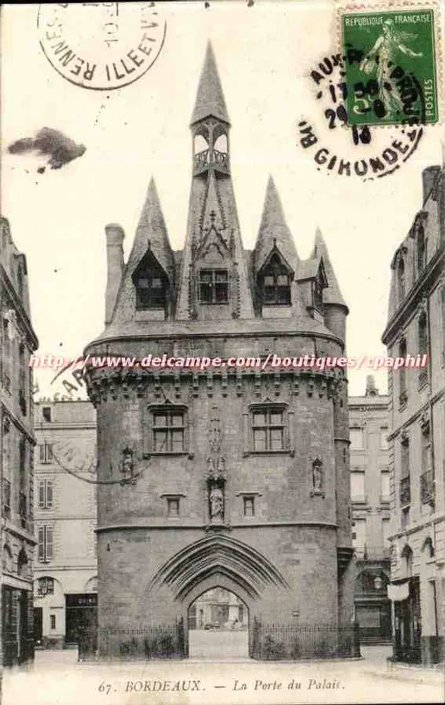 Bordeaux — A Porta do Palácio — editor Delcampe, n° 67 - Frente