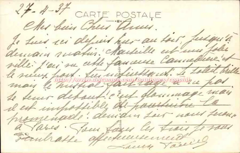 MARSEILLE — Ansicht des Alten Hafens und der Transbordeur-Brücke — Edition C. G. L. & Cie, Nr. 152 - Rückseite