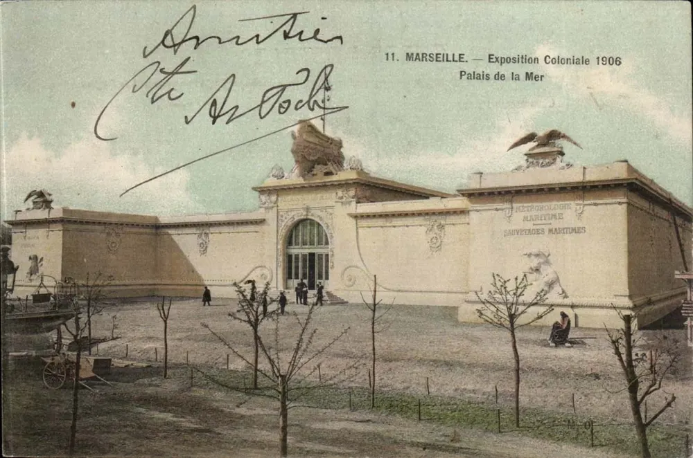Marselha — Exposição Colonial 1906 — Palácio do Mar - Frente