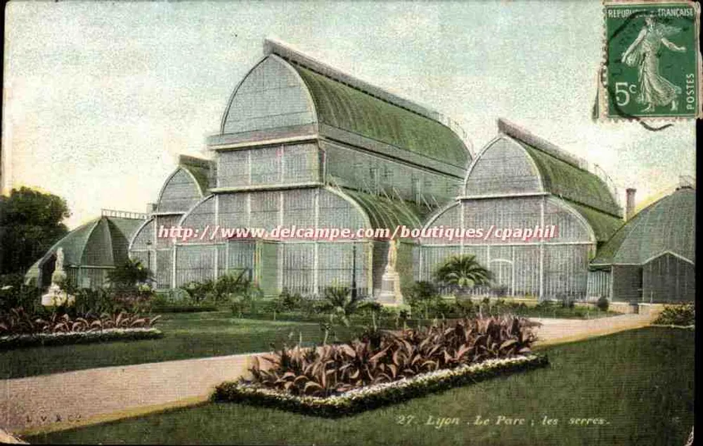 Lyon. O parque : as estufas — editor LIVACE, n°27 - Frente