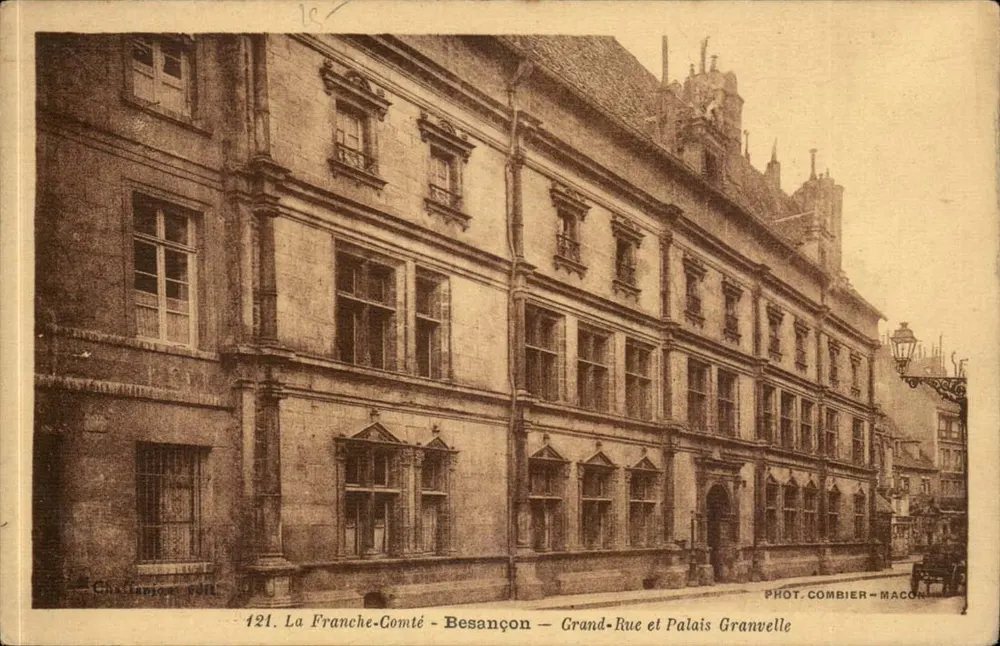 Besançon — Grand-Rue und Palais Granvelle — Phot. Combier-Macon - Vorderseite