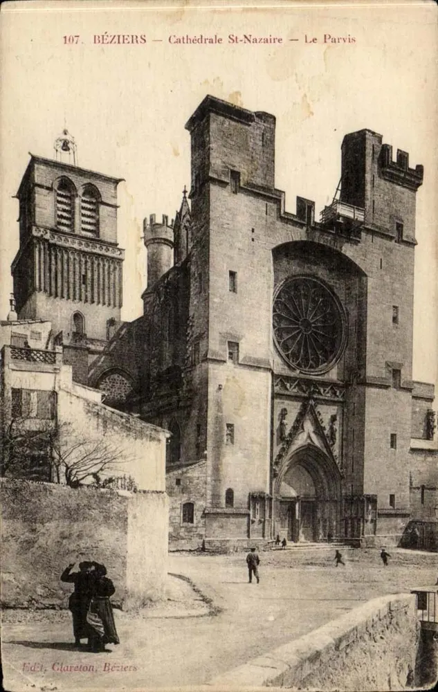 Béziers — Kathedrale St-Nazaire — Der Vorplatz — Ed. Claretion, Béziers, n°107 - Vorderseite