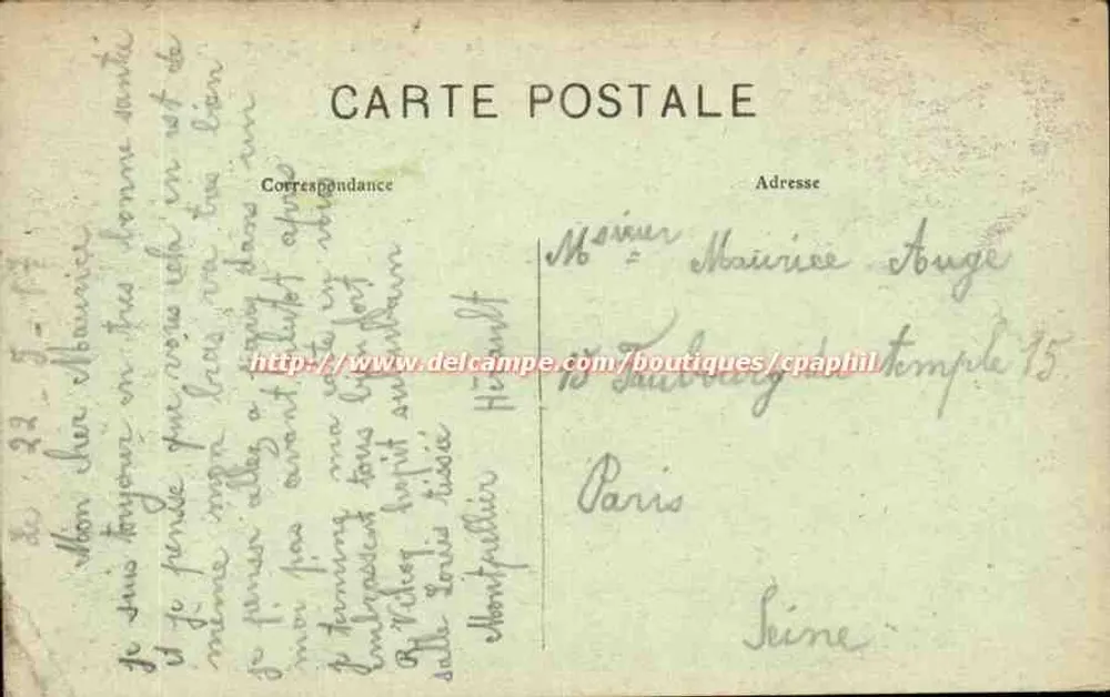 Montpellier — Promenade du Peyrou — Die Wasseruhr — Edit. A. Villaret et Colin frères - Rückseite