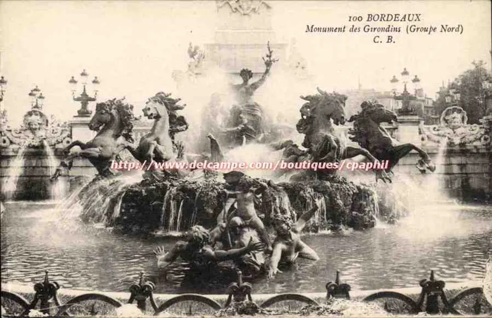 Denkmal der Girondins (Nordgruppe) — Bordeaux — C. B. - Vorderseite