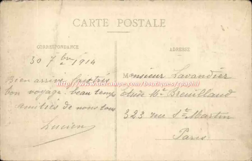 Bordeaux — A Porta do Palácio — S.V.I. - Verso