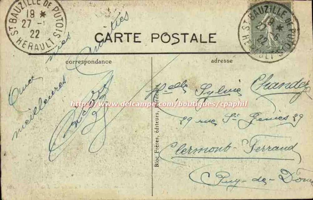 Bordeaux — Place de la Comédie — Bloc Frères, editores, n°2773 - Verso
