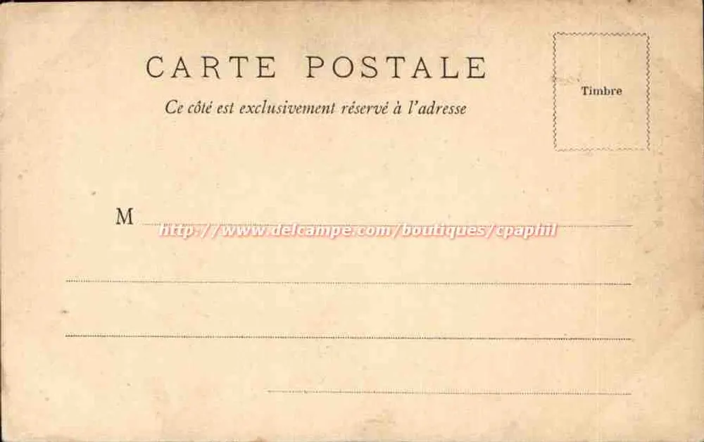 Bordeaux — Estátua de Michel de Montaigne — W.F. Depositado - Verso
