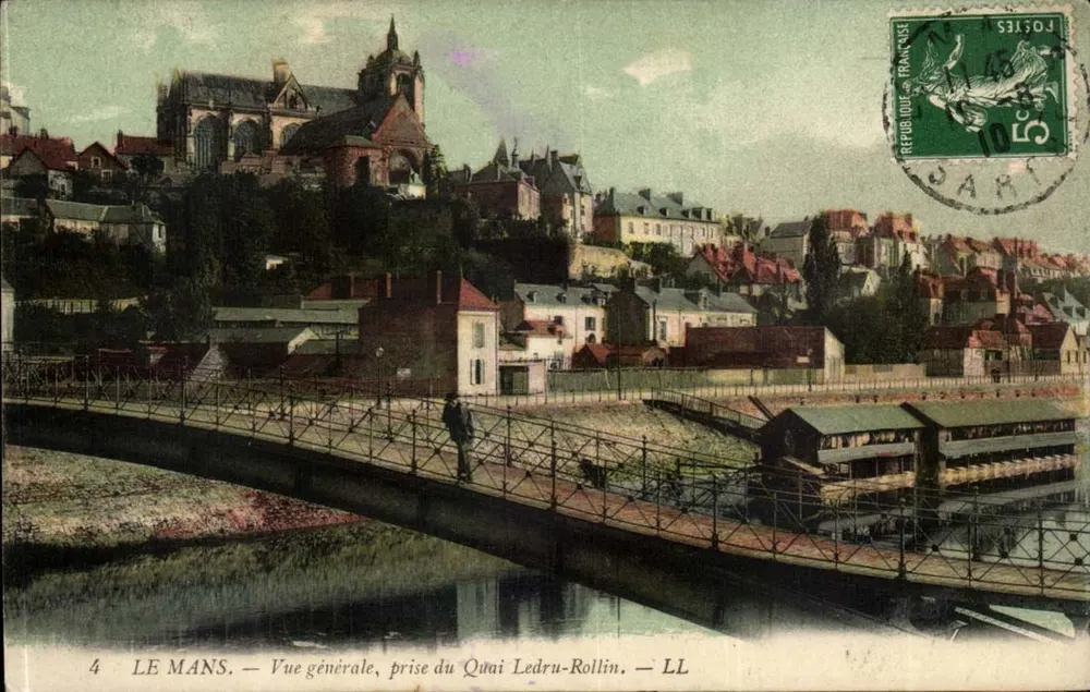 Le Mans — Allgemeiner Blick, aufgenommen vom Quai Ledru-Rollin — LL - Vorderseite