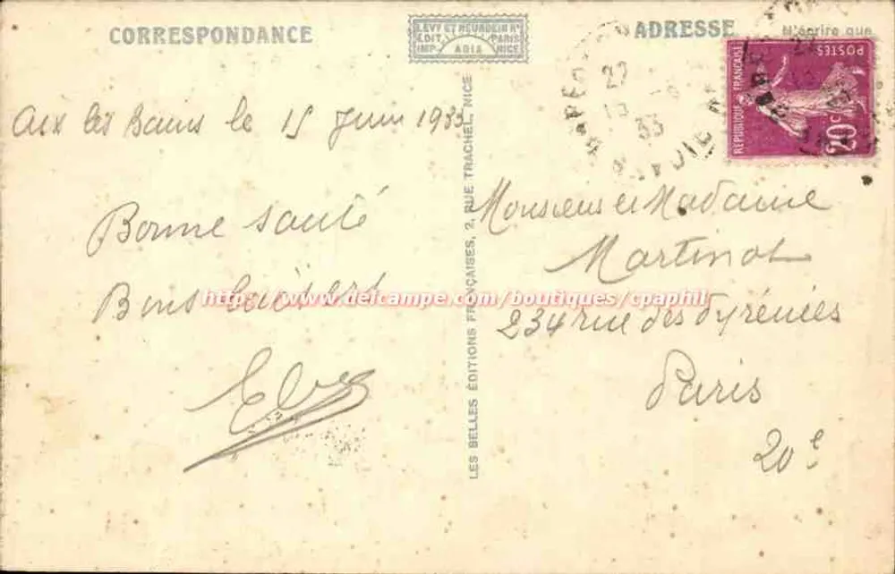 Aix-les-Bains — Vue des Hôtels Excelsior, Splendide et Royal — LL - Verso
