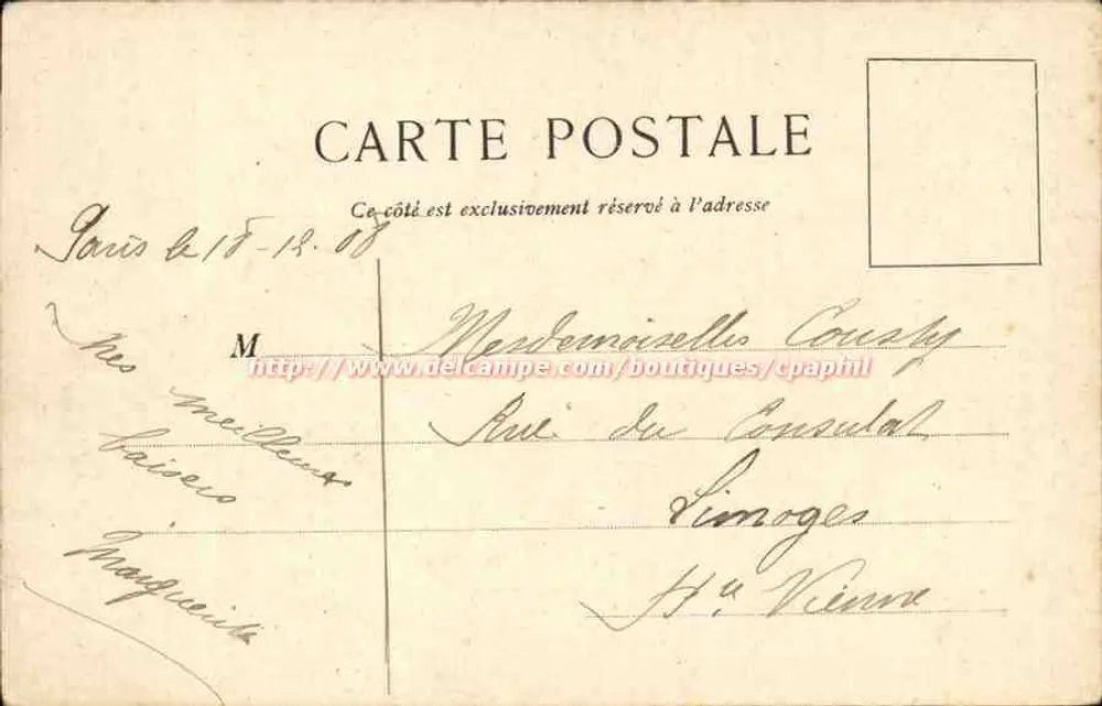 Paris - Porte Saint-Martin — vista urbana com lojas e trânsito de veículos — editor não identificado - Verso
