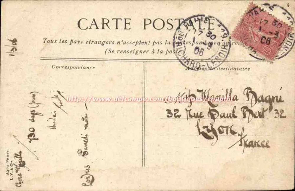 Paris - O Hotel de Ville — vista da fachada e da praça, editor Agda & Cie, n° 4 - Verso