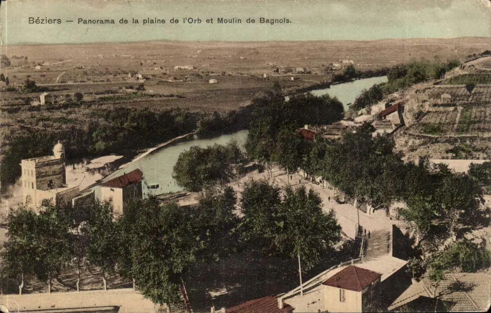 Béziers — Panorama der Ebene des Orb und Mühle von Bagnols — Edition « Modern Galeries » - Vorderseite