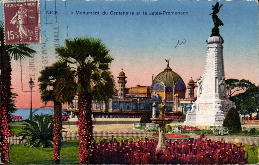 Nice — O Monumento do Centenário e a Pista de Areia — Photochromie A.D. (Grasch) Nice - Frente