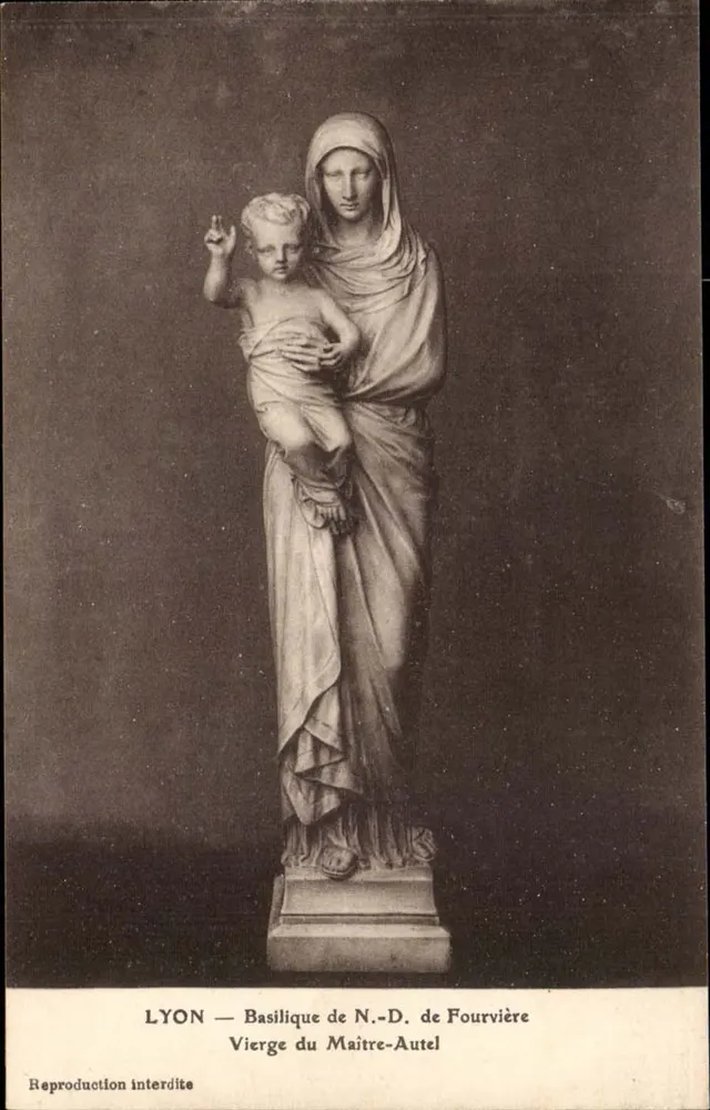 LYON — Basilika Notre-Dame de Fourvière — Jungfrau des Meisteraltars - Vorderseite