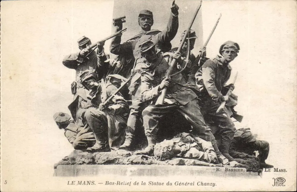 Le Mans — Bas-relief van de Staat van Generaal Chanzy — R. Barbier, fotograaf Le Mans - Voorkant