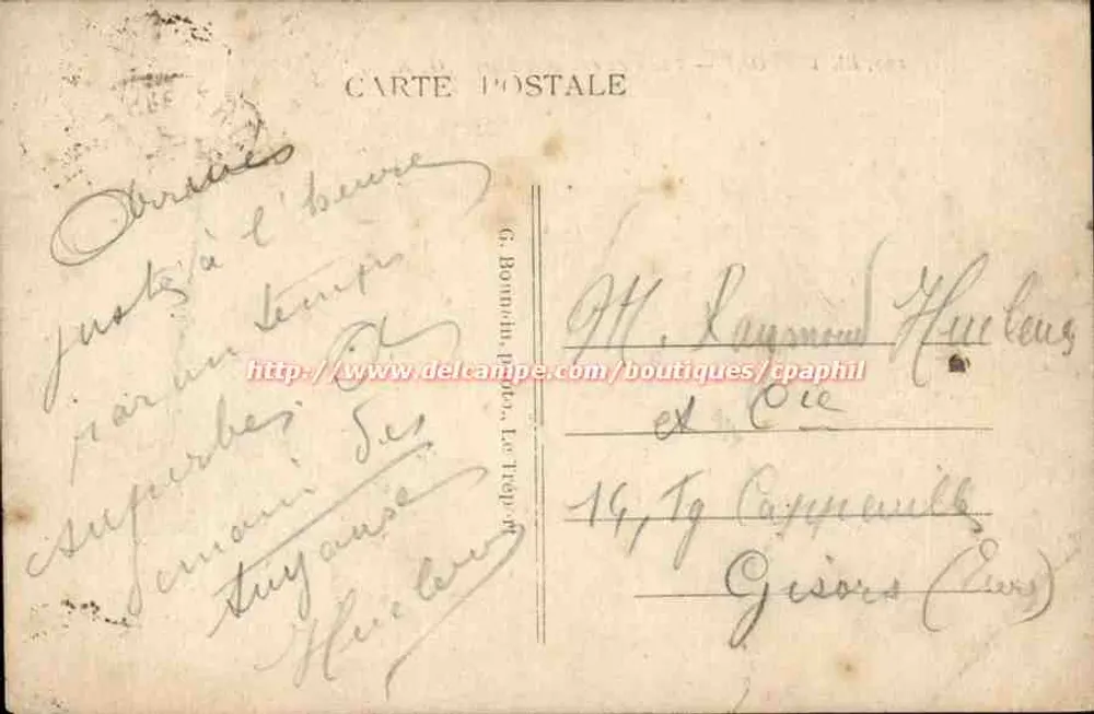 Le Tréport — Vista Geral para Mers — G. B. - Verso