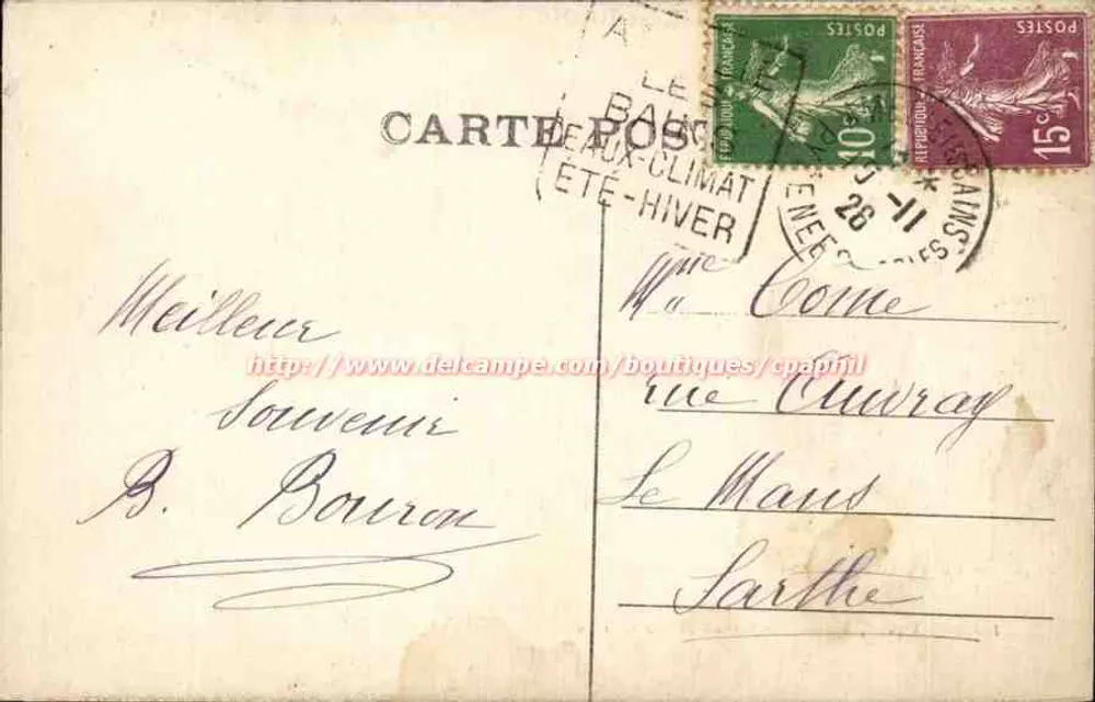 Amélie-les-Bains — Allgemeiner Blick und Straße nach Céret — Verlag: Delcampe.com - Rückseite