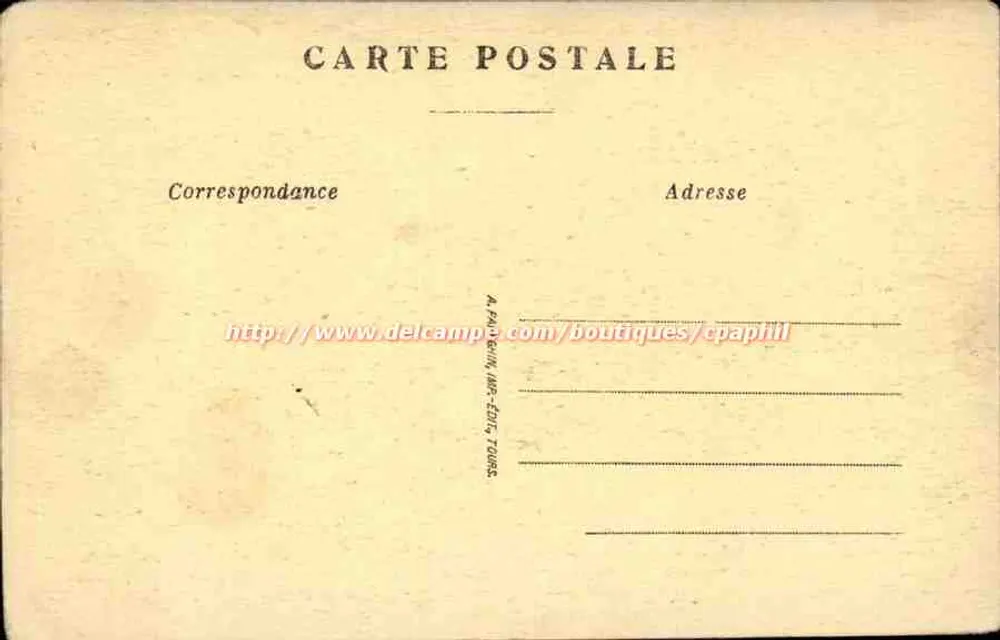Castelo de Cheverny — Quarto do Rei, editor A. Phebrin, Tours - Verso