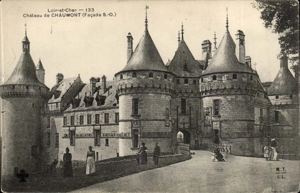 Castelo de Chaumont — Fachaça S.-O. — M.T. (Loir-et-Cher 133) - Frente