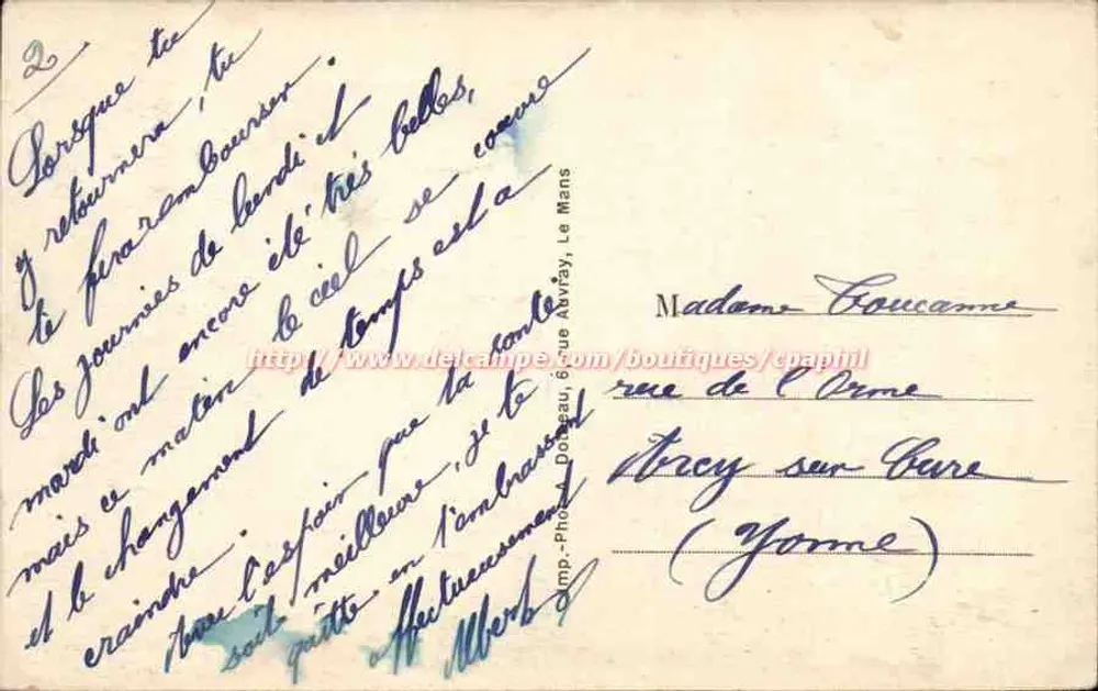 Le Mans — Plac Zamku — Katedra — Wydawca Delcampe - Rewers