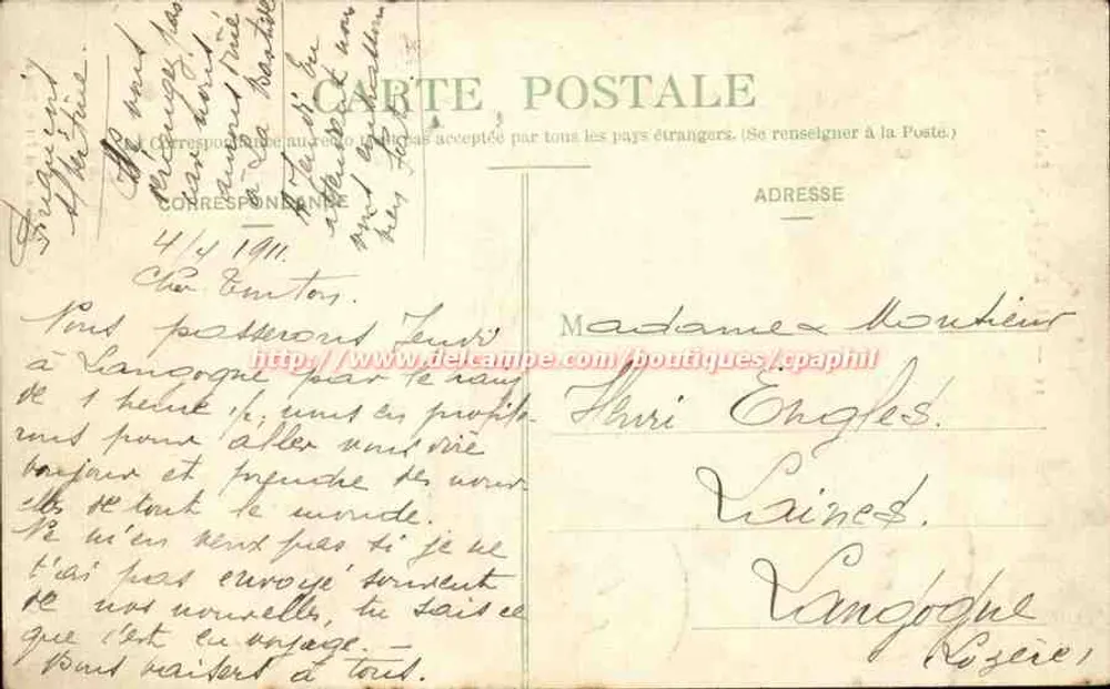 Nîmes — Igreja de São Baudile — Edição Graniès et Pitton, Nîmes - Verso