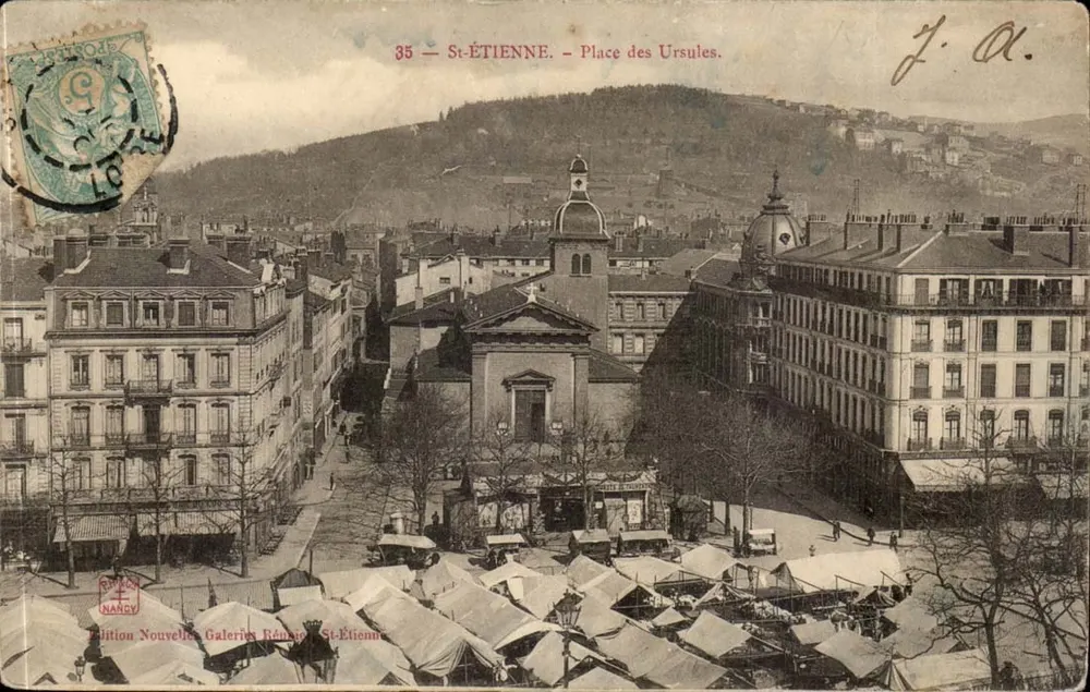St-ÉTIENNE — Place des Ursules — Edição Nouvelles Galeries Rénoise, St-Étiennne - Frente