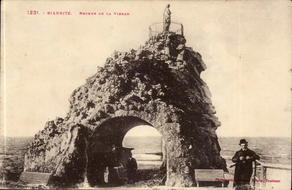 Biarritz - Rocher de la Vierge - Fototipie Lalande Frères, Toulouse - Voorkant