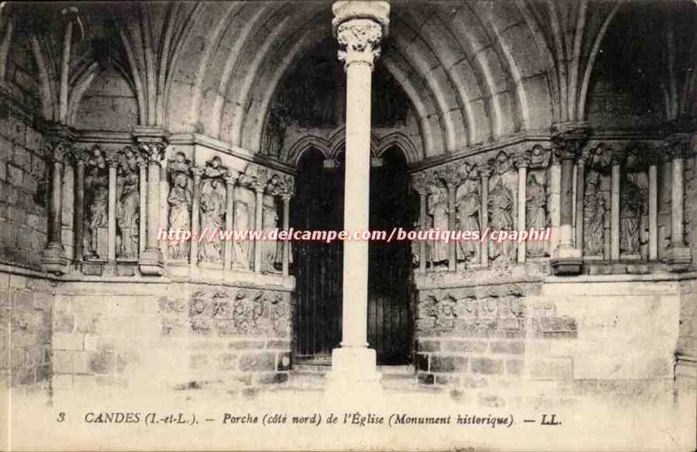 Candes (I.-et-L.) — Nordseite der Kirche (Historisches Monument) — LL. - Vorderseite
