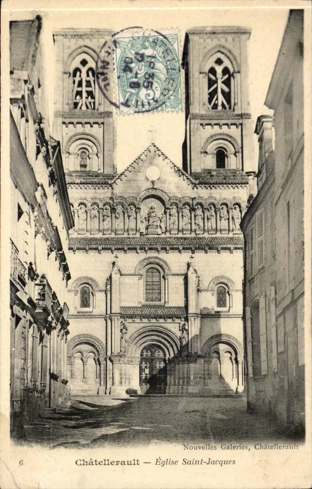 Châtellerault — Igreja de São Jacó — Novas Galerias, Châtellerault - Frente