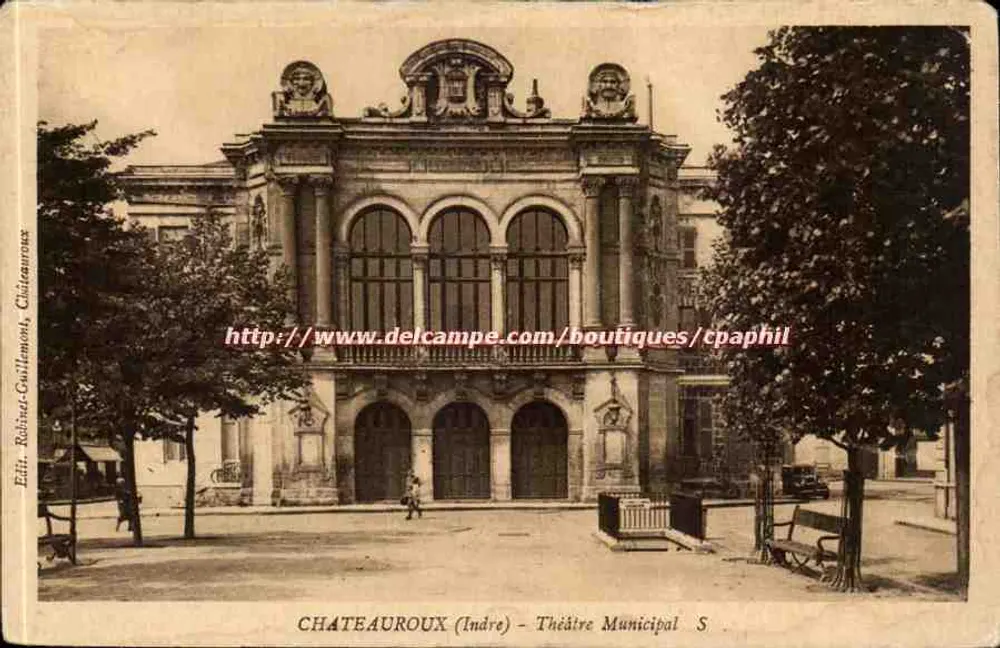 Châteauroux (Indre) - Teatr Miejski — Wydawca: Robhat-Guillemont, Châteauroux - Awers