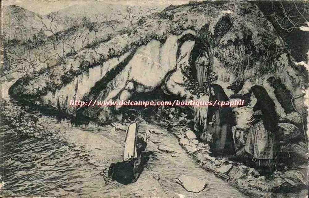 Erscheinung der Jungfrau Bernadette — Lourdes — Verlag CPD - Vorderseite