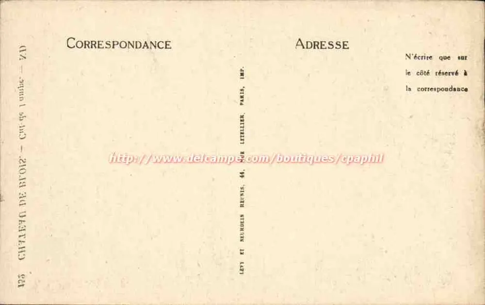 Castelo de Blois — Cul-de-lampe — ND - Verso