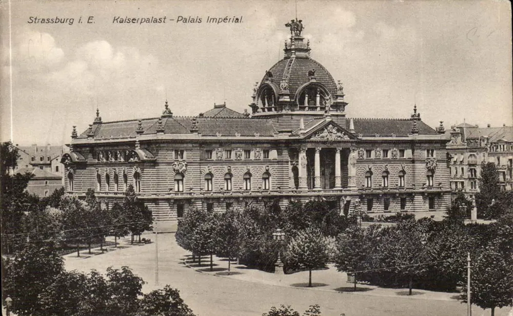 Strasbourg i. E. - Palácio Imperial do Kaiser - Palácio Imperial — Kunstverlag E. Hartmann, Strasbourg i. E., n° 17 - Frente