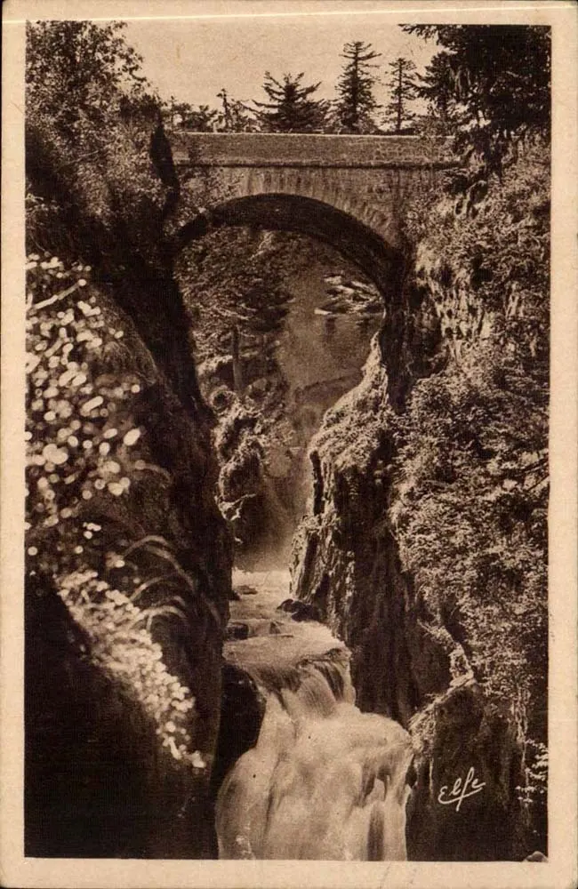 Abismo e Ponte da Espanha — Cauterets — Editor Labauche frères, n° 427 - Frente