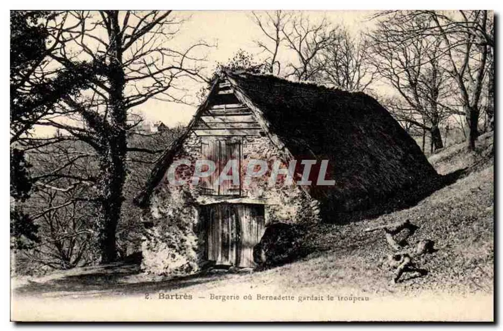 Bartres — Schäferhütte, wo Bernadette das Schafherde betreute — Verlag nicht sichtbar, Nr. 2 - Vorderseite