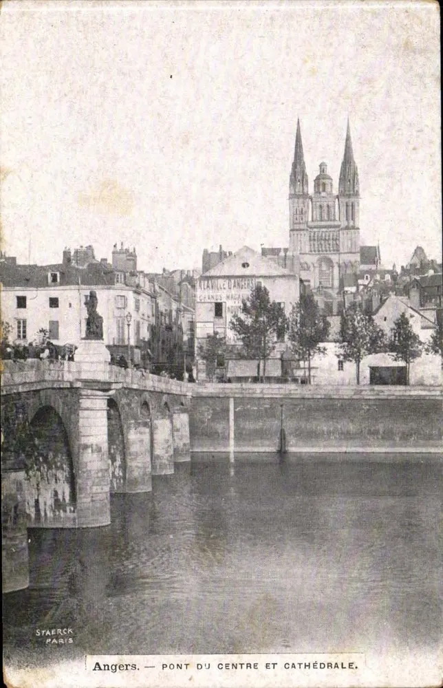 Angers — Most Centralny i Katedra — Staerck Paryż - Awers