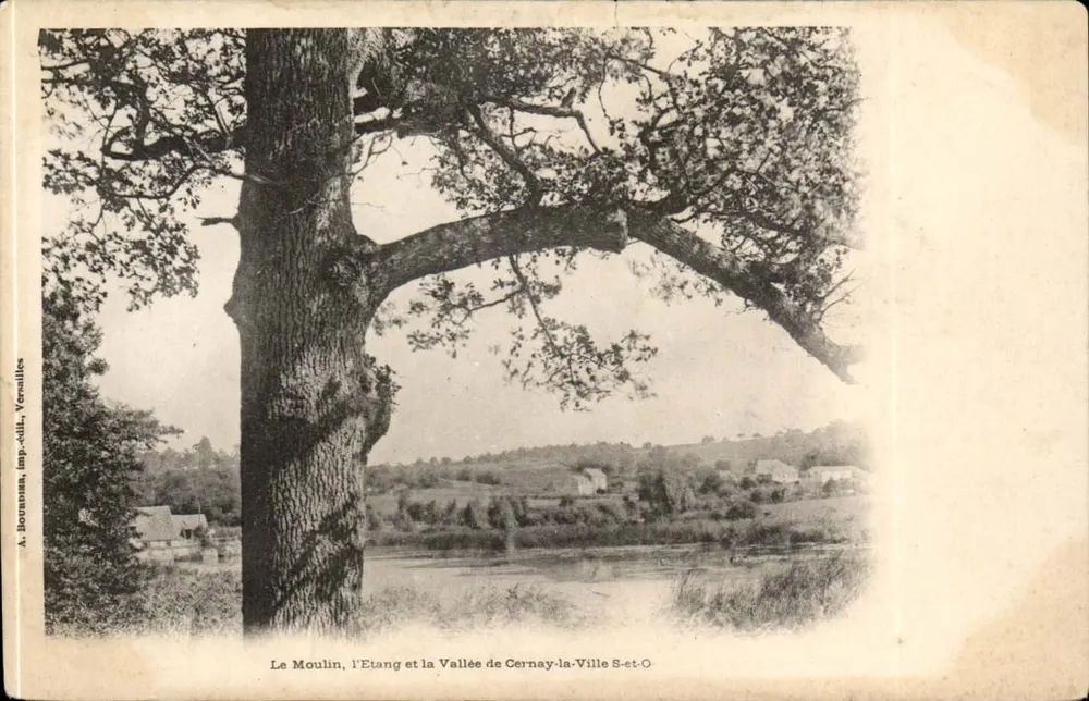 Le Moulin, l'Étang et la Vallée de Cernay-la-Ville S-et-O — A. Bounousan, imp.-édits, Versailles - Recto