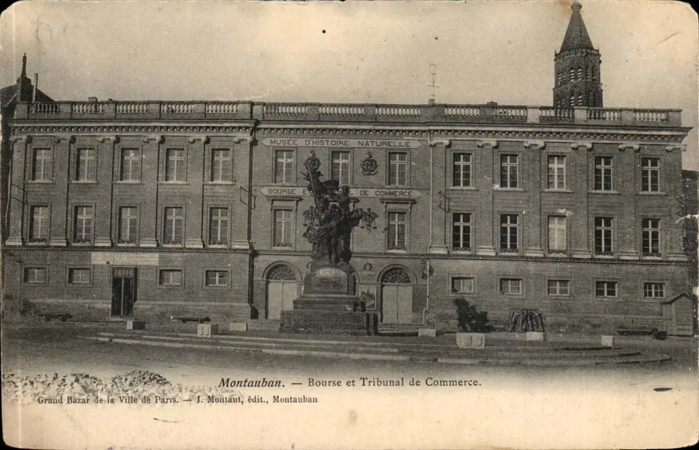 Montauban — Bourse et Tribunal de Commerce — J. Montaut, édit., Montauban - Recto