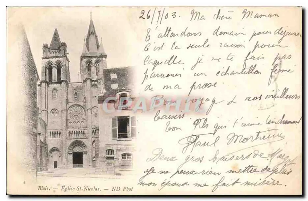 Blois — Igreja de São Nicolau — ND Phot - Frente