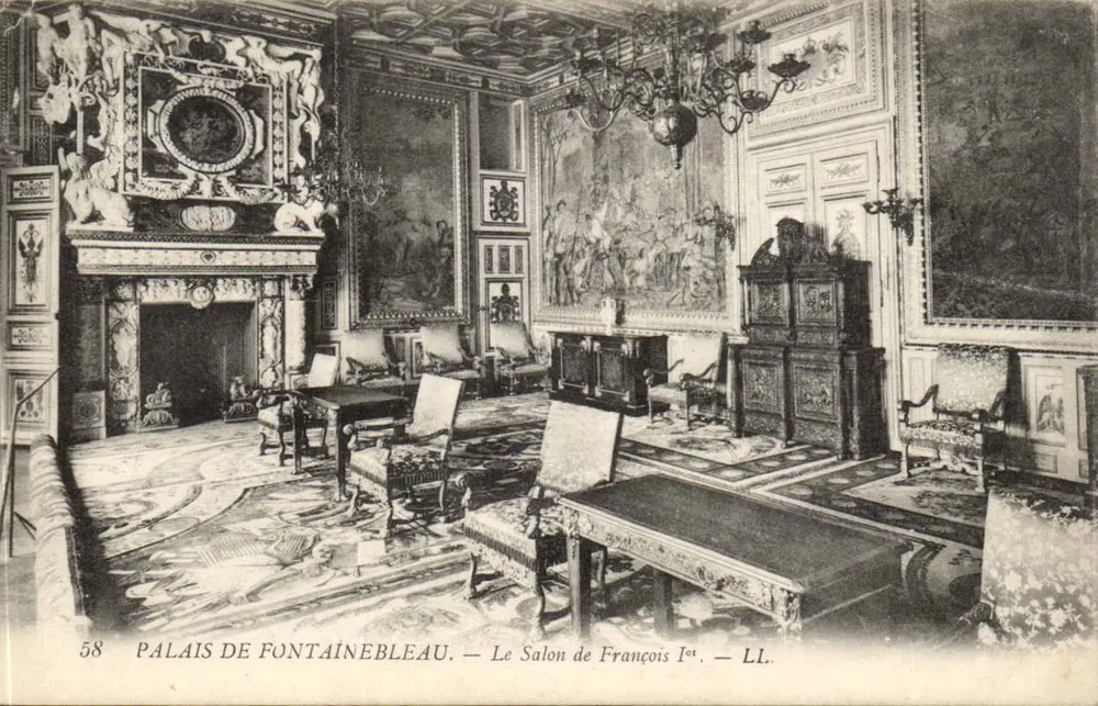 Schloss Fontainebleau - Der Salon von François I. - LL. n°58 - Vorderseite