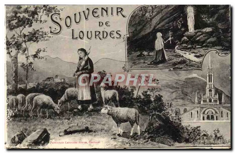 Erinnerung an Lourdes — Verlag: Labourde Frères, Toulouse — Nr. 1400 - Vorderseite