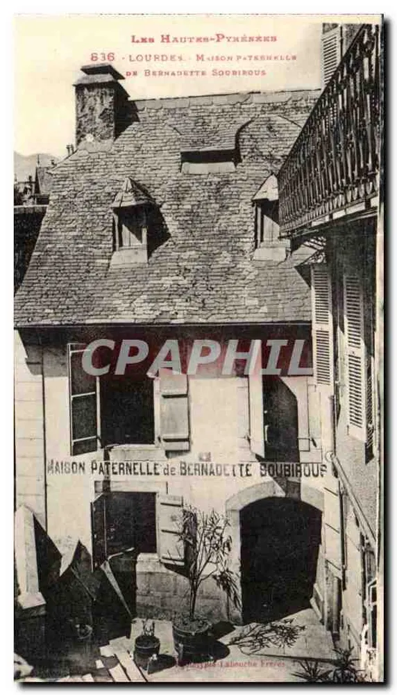 Lourdes - Maison Paternelle de Bernadette Soubirous — Verleger Labouche Frères, Nr. 636 - Vorderseite