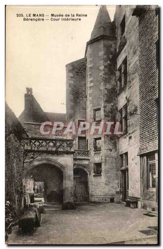 Le Mans — Museum der Königin — Innenhof — A. Dolbeau, rue Aurvray, Le Mans - Vorderseite