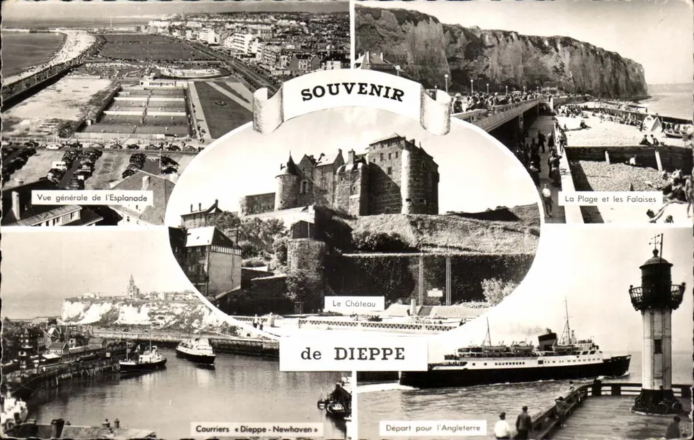 Dieppe — Lembrança de Dieppe — Correios « Dieppe-Newhaven » - Frente