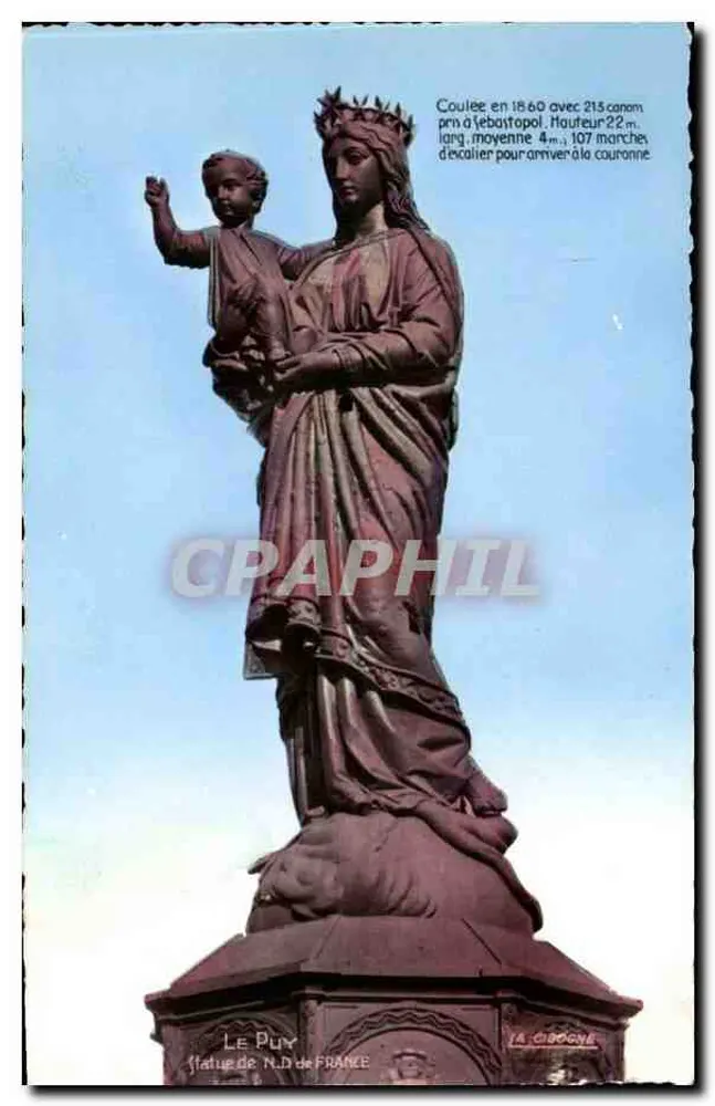 Le Puy — Statue der Jungfrau von Frankreich — La Cigogne - Vorderseite