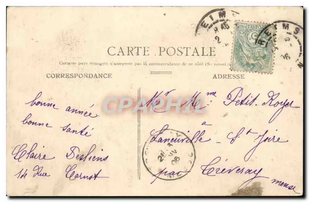 Reims — Panorama Noroeste — Editor desconhecido, n° 90 - Verso