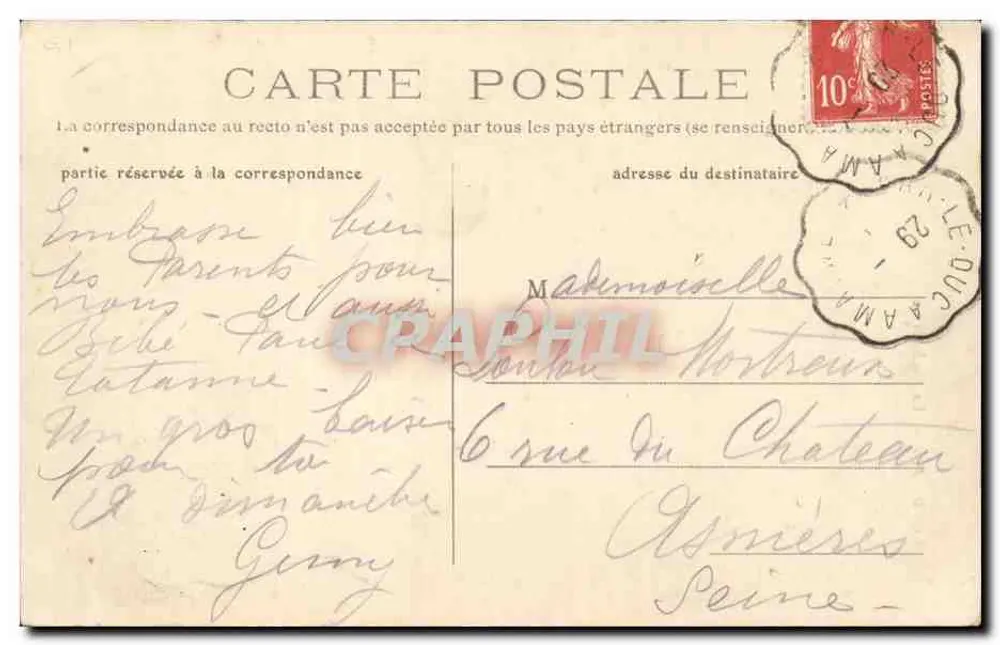 Reims — A Catedral — Editor desconhecido, n° 61 - Verso