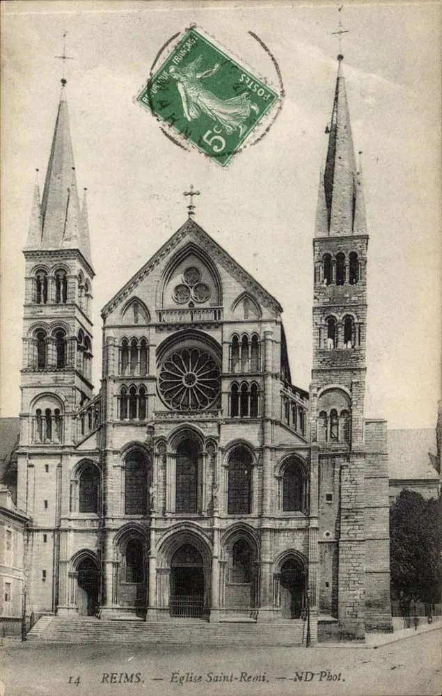 Reims — Igreja de Saint-Remi — ND Fot. n°14 - Frente