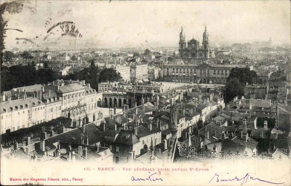 Nancy — General view taken from Saint-Epvre — Maison des Magasins Réunis, publisher, Nancy - Front