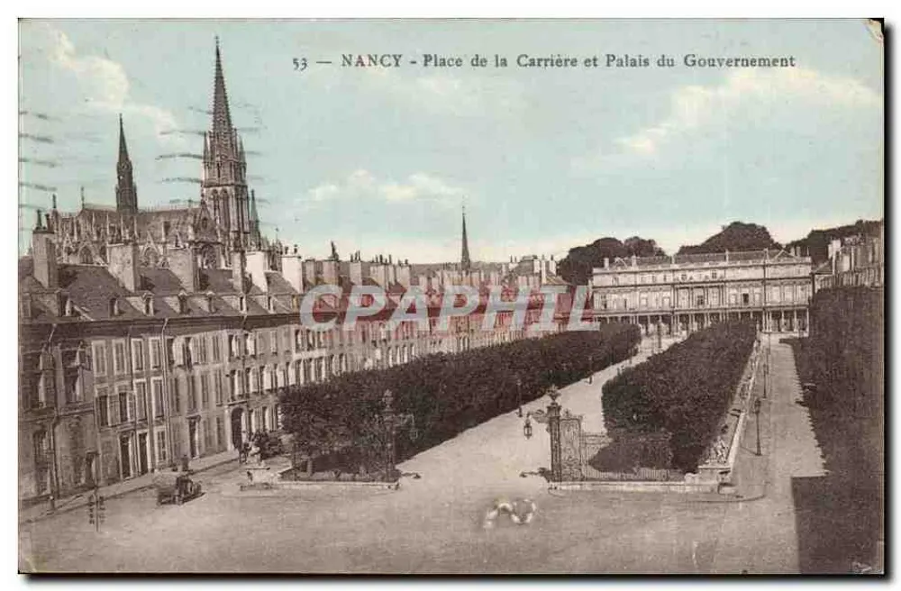 NANCY - Place de la Carrière und Palast des Regierungs — CPHAPHIL n°53 - Vorderseite